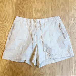 *Valerie Stevens Petite 14 Ivory Shorts Cargo Sport Cotton 4” inseam | D718